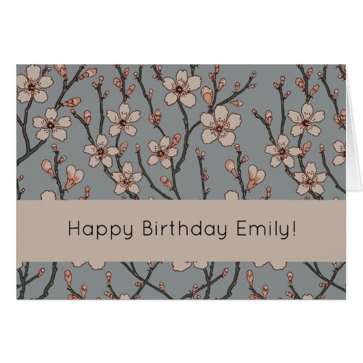 Antique Almond Blossom Art Nouveau Pattern (Front Horizontal)