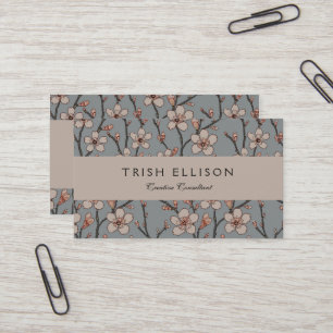 Antique Almond Blossom Art Nouveau Pattern Business Card
