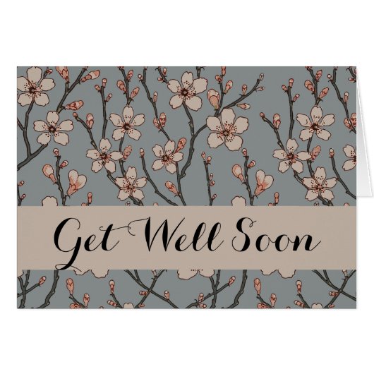 Antique Almond Blossom Art Nouveau Pattern Cards (Front Horizontal)