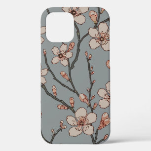 Antique Almond Blossom Art Nouveau Pattern iPhone 12 Case