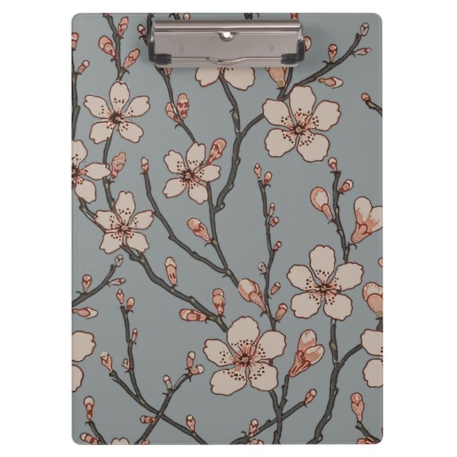 Antique Almond Blossom Art Nouveau Pattern Clipboard (Front)