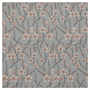 Antique Almond Blossom Art Nouveau Pattern Fabric