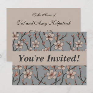 Antique Almond Blossom Art Nouveau Pattern Invitation
