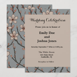 Antique Almond Blossom Art Nouveau Pattern Invitation