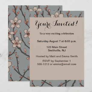 Antique Almond Blossom Art Nouveau Pattern Invitation