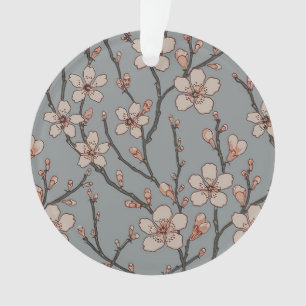 Antique Almond Blossom Art Nouveau Pattern Ornament