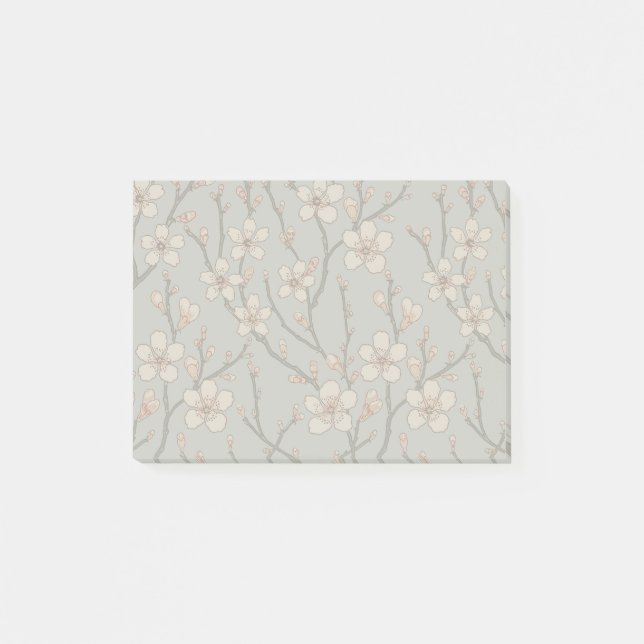 Antique Almond Blossom Art Nouveau Pattern Post-it Notes (Front)