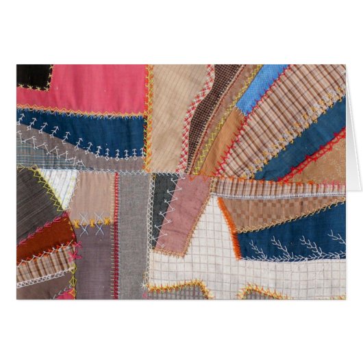 Antique American Crazy Quilt circa 1890 Cards (Front Horizontal)