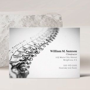 Antique anatomical illustration chiropractor photo business card