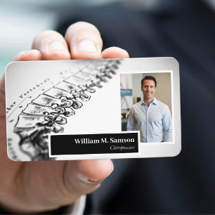 Antique anatomical illustration chiropractor photo business card