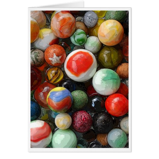 Antique and contemporary marbles cards (Front)