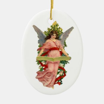 Antique-angel Ceramic Christmas Tree Ornament by lkranieri at Zazzle