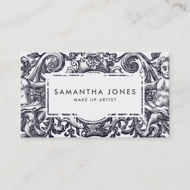 Antique Angel Cherub Make Up Artist Business Card (Front)