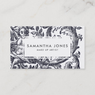 Antique Angel Cherub Make Up Artist Business Card