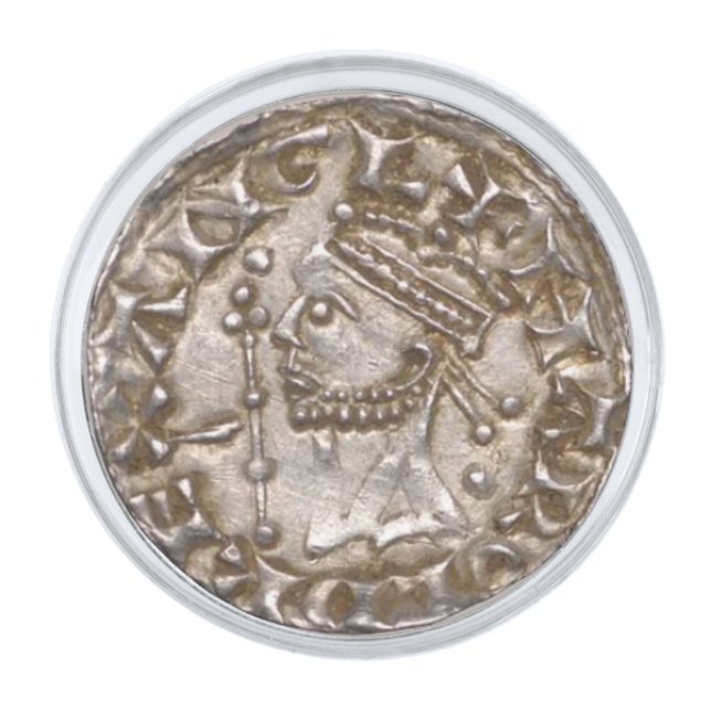 Antique Anglo Saxon Coin Lapel Pin (Front)