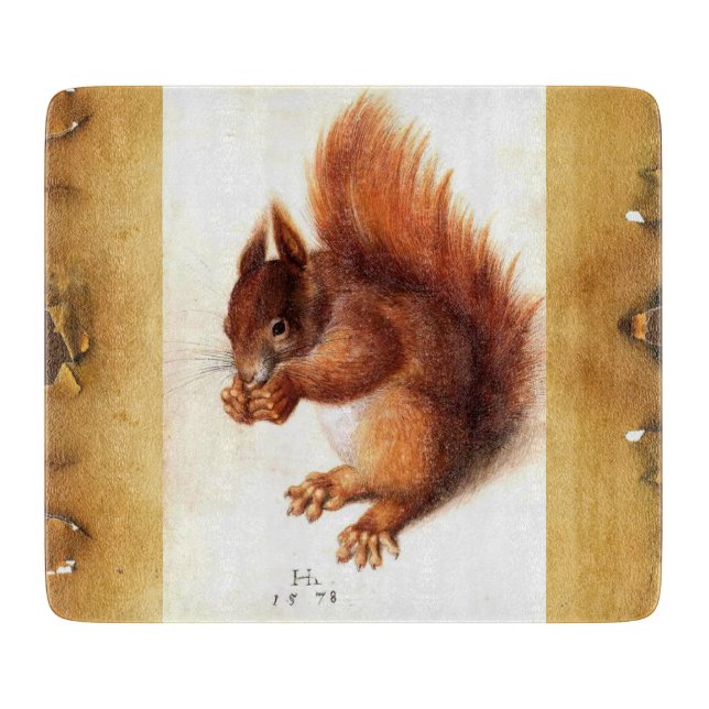 Antique Animal Drawings ,Squirrel by Albrect Durer Cutting Board (Front)