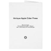 Antique Apple Cider Press Cards (Back)
