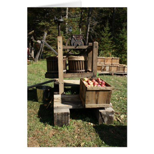 Antique Apple Cider Press Cards (Front)