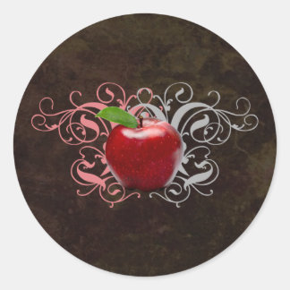 Antique Apple Classic Round Sticker