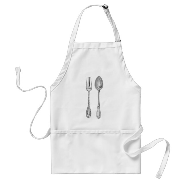 Antique Apron - 1851 Exhibition Spoon & fork (Front)