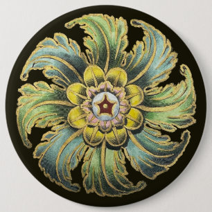 Antique Architectural Rosette No. 1 Button