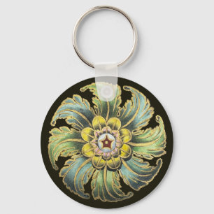 Antique Architectural Rosette No. 1 Keychain