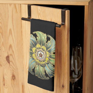 Antique Architectural Rosette No. 1 Kitchen Towel