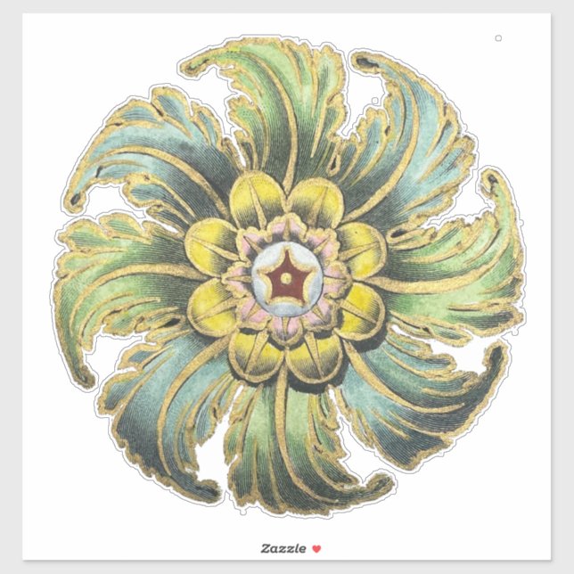 Antique Architectural Rosette No. 1 Sticker (Sheet)