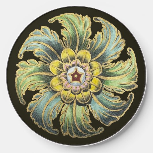 Antique Architectural Rosette No. 1 Wireless Charger (Front)