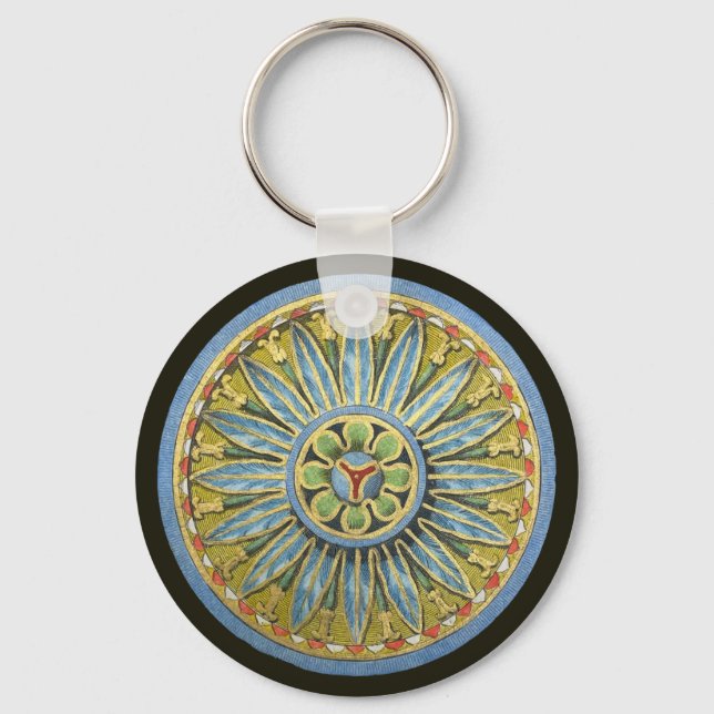 Antique Architectural Rosette No. 2 Keychain (Front)