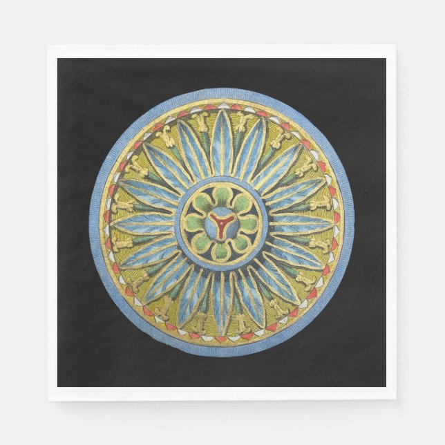 Antique Architectural Rosette No. 2 Napkins (Front)