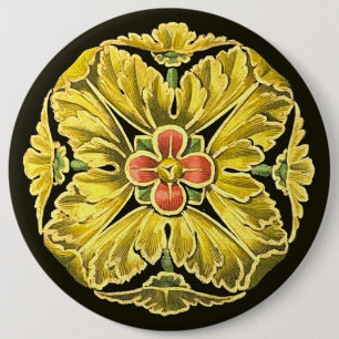 Antique Architectural Rosette No. 3 Button