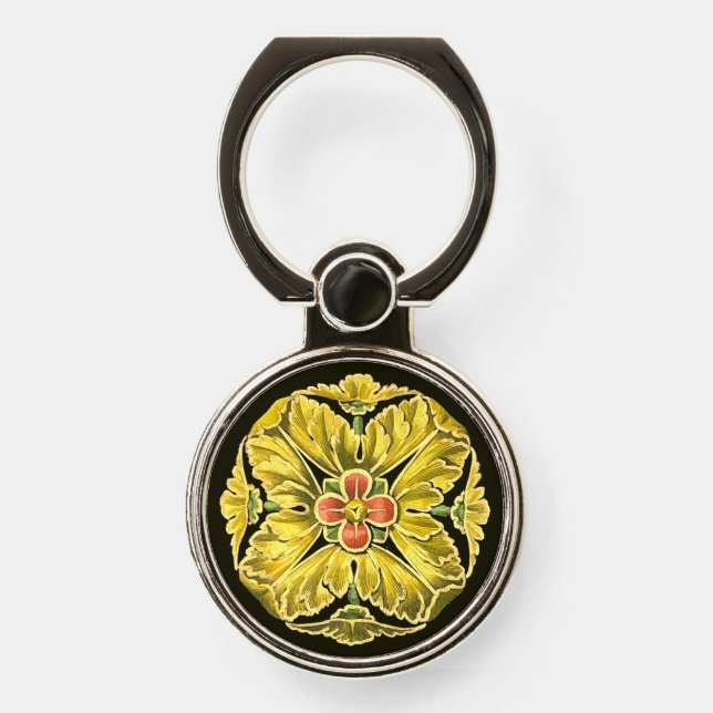 Antique Architectural Rosette No. 3 Phone Ring Stand (Front)