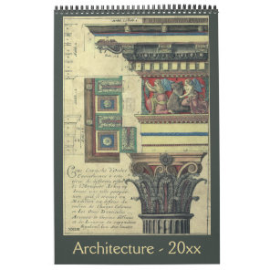 Antique Architecture from the Renaissance Era Calendar