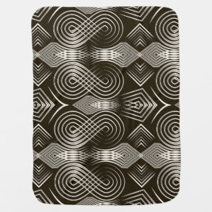 Antique Art Deco Seamless Ornament Baby Blanket