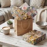 Antique Art Nouveau Style Fine Art Floral Painting Tissue Paper<br><div class="desc">This gift wrapping paper exudes classic elegance with its stunning Art Nouveau floral pattern,  inspired by the painter Gustav Klimt. The charming vintage flower design adds a playful element to your gift wrapping or craft projects,  perfectly combining delicate artistry with a timeless style.</div>