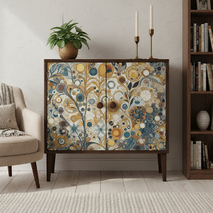 Antique Art Nouveau Style Fine Art Floral Painting Tissue Paper
