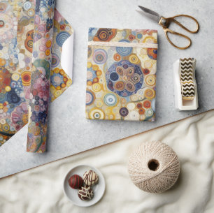 Antique Art Nouveau Style Fine Art Floral Painting Wrapping Paper