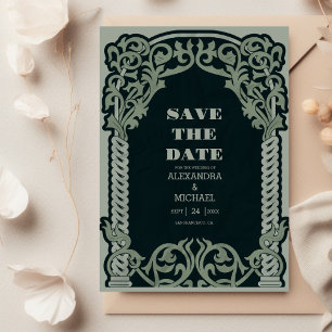 Antique  Art Nouveau Wedding Save The Date