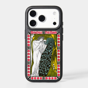 Antique Art Nouveau Woman and Peacock Poster iPhone 17 Pro Case