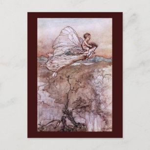 Antique Arthur Rackham Fairy Illustration Postcard