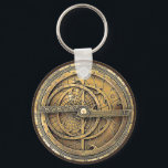 Antique Astrolabe 2 Keychain<br><div class="desc">The Astrolabe,  an ancient astronomical computer used for solving problems relating to time and the position of the Sun and stars in the sky. Perfect theme for timekeeping.</div>