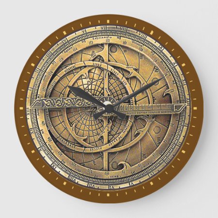Antique Astrolabe 2 Large Clock