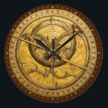 Antique Astrolabe Clock<br><div class="desc">The Astrolabe graces the face of the clock. An ancient astronomical computer used for solving problems relating to time and the position of the Sun and stars in the sky. Perfect theme for timekeeping.</div>