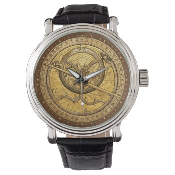 Antique Astrolabe Watch by tempera70 at Zazzle