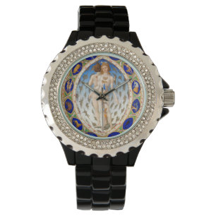 ANTIQUE ASTROLOGY AND ZODIACAL SIGNS CHART WATCH