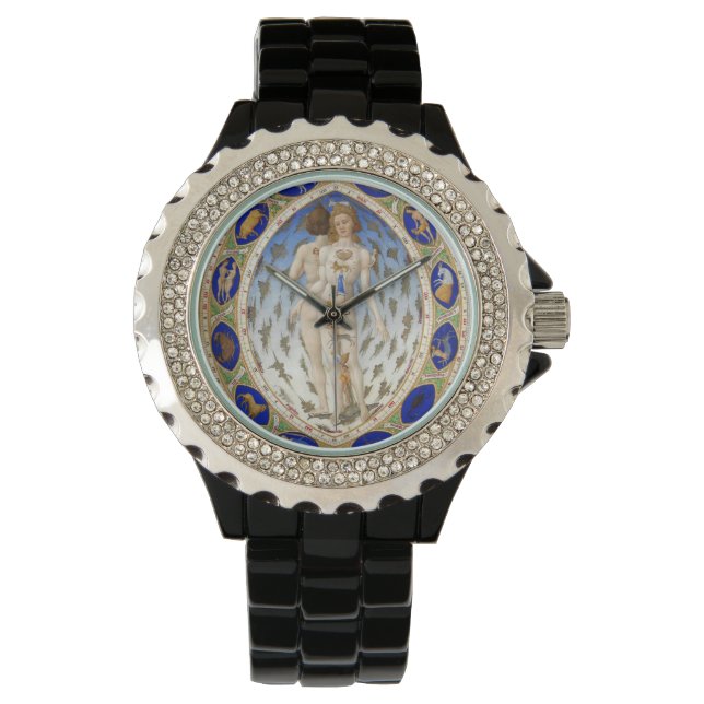 ANTIQUE ASTROLOGY AND ZODIACAL SIGNS CHART WATCH (Front)