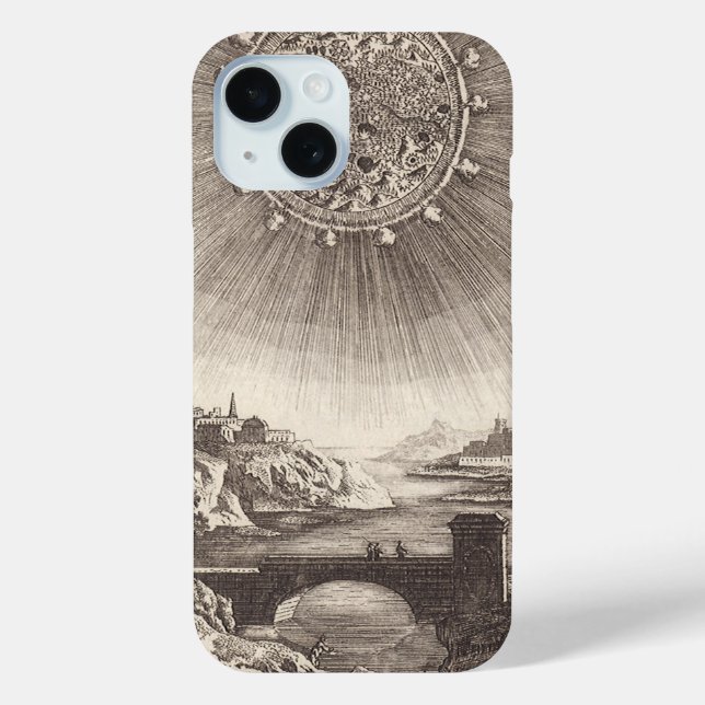 Antique Astronomy Sky with Sun by Allain Mallet Case-Mate iPhone Case (Back)