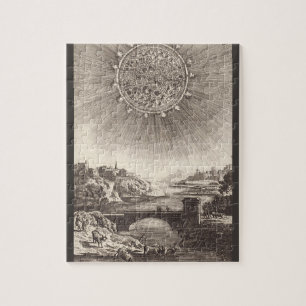 Antique Astronomy Sky with Sun by Allain Mallet Jigsaw Puzzle