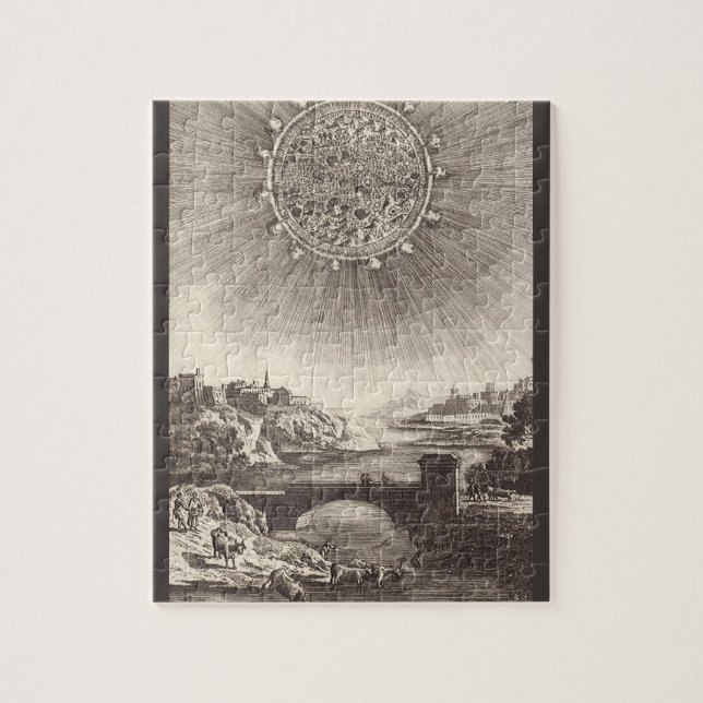 Antique Astronomy Sky with Sun by Allain Mallet Jigsaw Puzzle (Vertical)